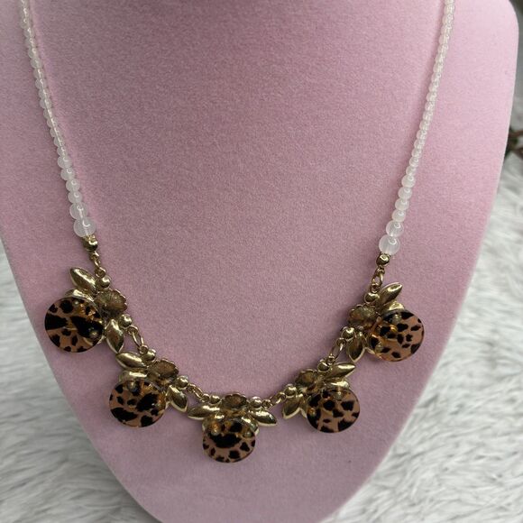 Plunder Design Trend Jewelry September Leopard Print Crystal Beaded Necklace - Picture 5 of 8